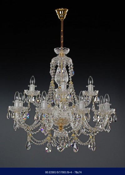 Cut crystal chandelier arm 8 +4 02001/57001/8+4 78*74