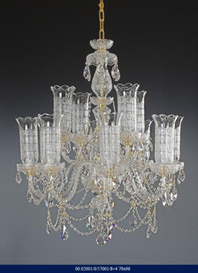 Cut crystal chandelier arm 8 +4 02001/57001/8+4 79*96