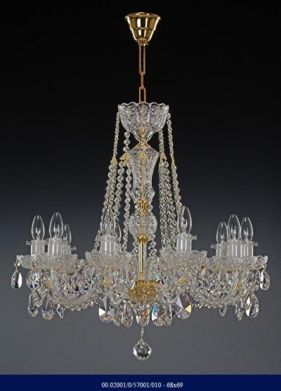 Cut crystal chandelier 10 arm 02001/57001/010 68*69