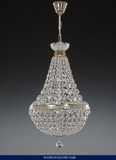 CHANDELIER BRILLIANT CRYSTAL SILVER COLOR 02001/10113/003 35*60