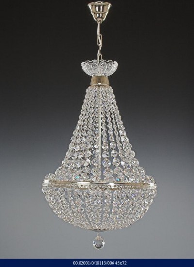 CHANDELIER BRILLIANT CRYSTAL SILVER COLOR 02001/10113/006 45*72