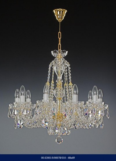 10 arm crystal chandelier  02001/00078/010 68*69