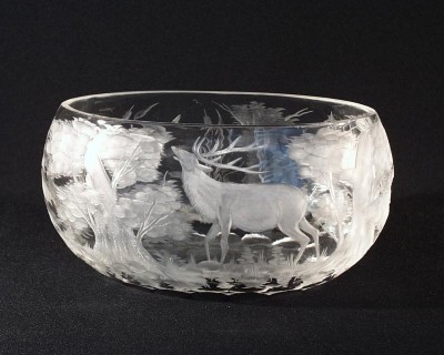 CRYSTAL GONDOLA DEER 61108/00001/240J  24cm.