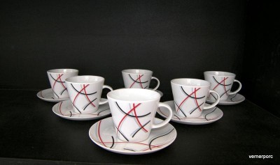 CUP AND A SAUCER TOM 30055 6pcs. TEA