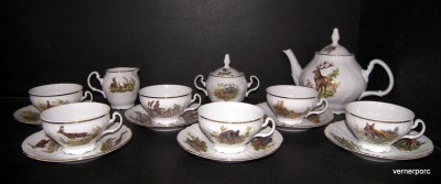 Tea set Bernadotte hunting 15pcs.