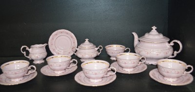 Tea Set Sonata 158 Pink 15 Piece.