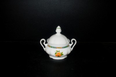 Mary Anne 80H Sugar Bowl, porcelain fruit