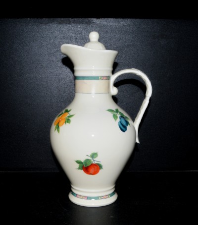 Water jug 2,3 l., Porcelain fruit, ivory color