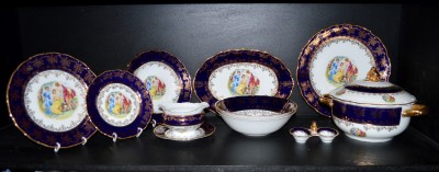 Dining set Cobalt 3 graces, porcelain Ofelie, 25 pieces.