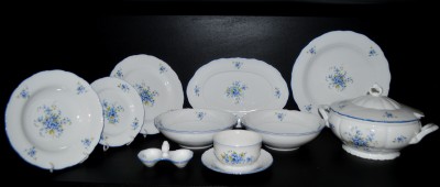 Dining set Verona, forget-me-not porcelain, 25 pcs