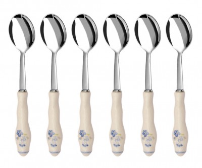 Bernadotte coffee porcelain spoons, decorative 6 pcs.