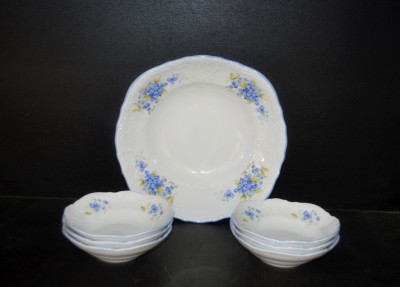 Compote set Bernadotte forget-me-piece 7.