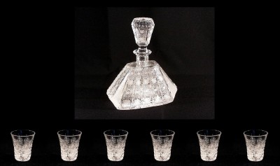 Cut crystal set 4542/24071/57001/050/045 7 piece.