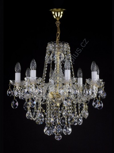 Crystal Chandelier 8 arms 19L096CL8 59x57cm plated chain