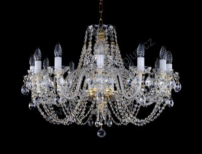 Exclusive Crystal Chandelier 10 arms 13L045CE12 77x47cm plated chain