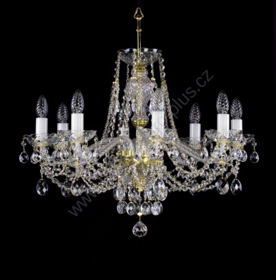 Exclusive Crystal Chandelier 8 arms 15L10071CE8 65x47cm plated chain