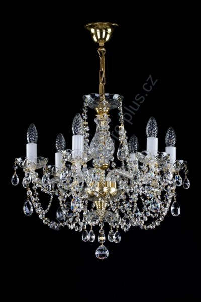 Swarovski Crystal Chandelier 6 arms 10LA009SW6 52x49cm plated chain