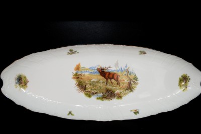 Dish oval 65 cm Bernadotte hunting.