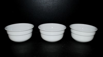 Soup bowl 0.4 l. 3 pcs, white porcelain