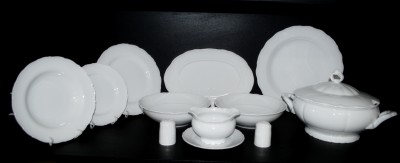 Porcelain dining set Verona white, 25 pcs.