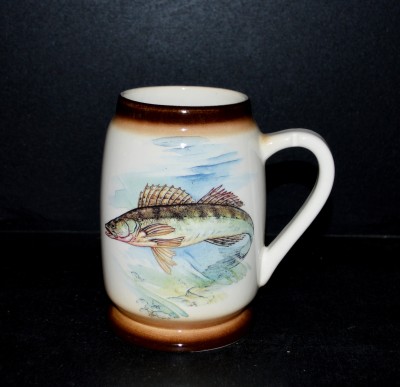 Fishing tankard with perch, 0.5l.