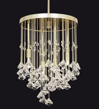 Ceiling modern chandelier TX327000004, gold.