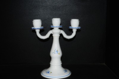 Candlestick 3-spoke decor forget-me-25 cm.