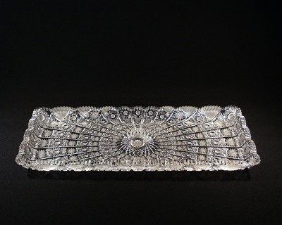 Rectangular-cut crystal platter 69171/57001/400 40cm.