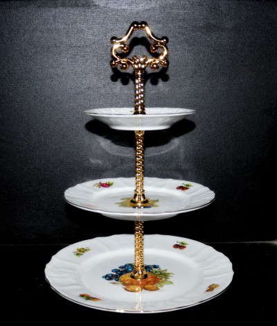 3-tiered Bernadotte fruit candy plate