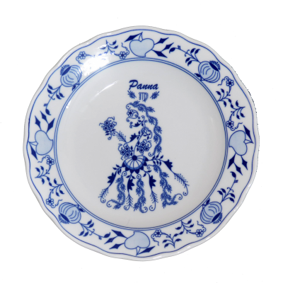 Plate of zodiac sign hanging, Virgin 24 cm.