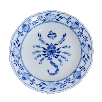 Plate of Zodiac sign hanging, Scorpion 24 cm.