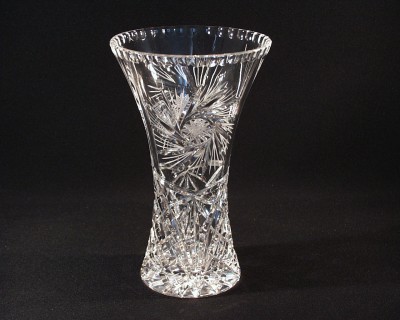 VASE CUT GLASS 80029/26008/255 25,5cm.