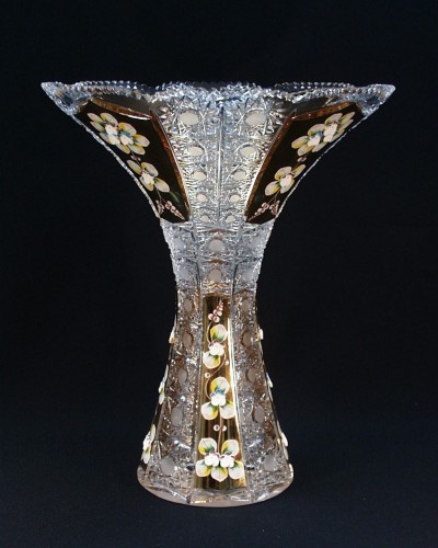 VASE CUT GLASS 80080/57113/355 35,5cm.