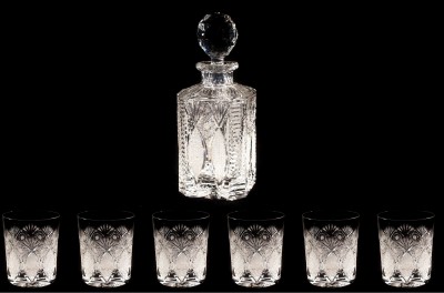 Whisky cut crystal set 56523, 7-segment.